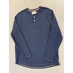 The Normal Brand Cotton Blend Puremeso Everyday‎ Henley Shirt (Men's XL) Blue -